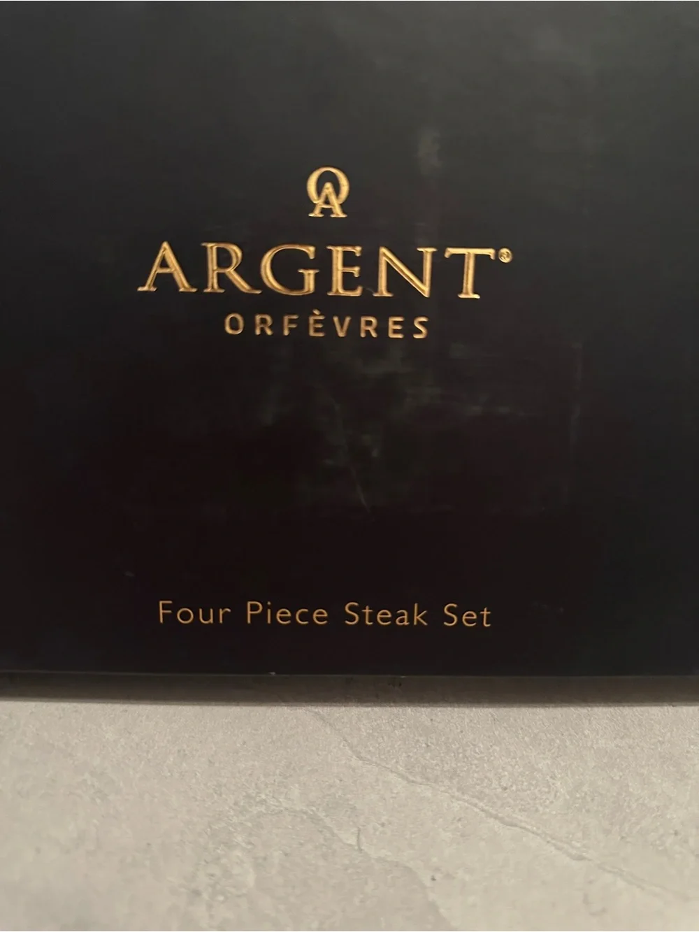Argent Orfevres 4 Piece Steak Knife Set “Willow” Forged Stainless Steel NEW